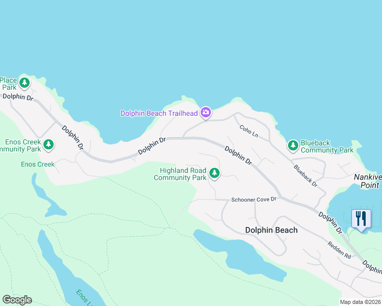 map of restaurants, bars, coffee shops, grocery stores, and more near 3265 Highland Road in Nanoose Bay