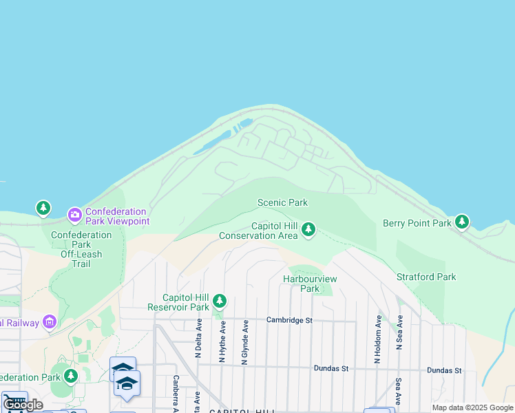 map of restaurants, bars, coffee shops, grocery stores, and more near 5469 Scenic Highway in Burnaby