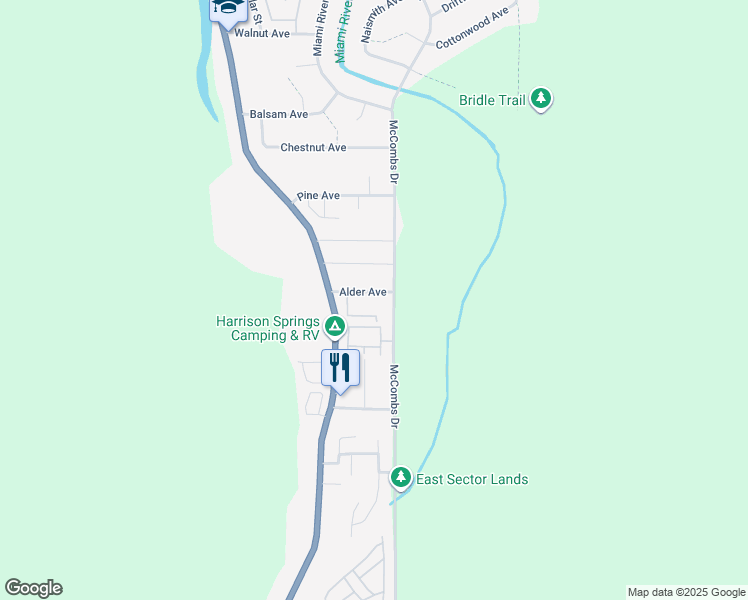 map of restaurants, bars, coffee shops, grocery stores, and more near 474 Alder Avenue in Harrison Hot Springs