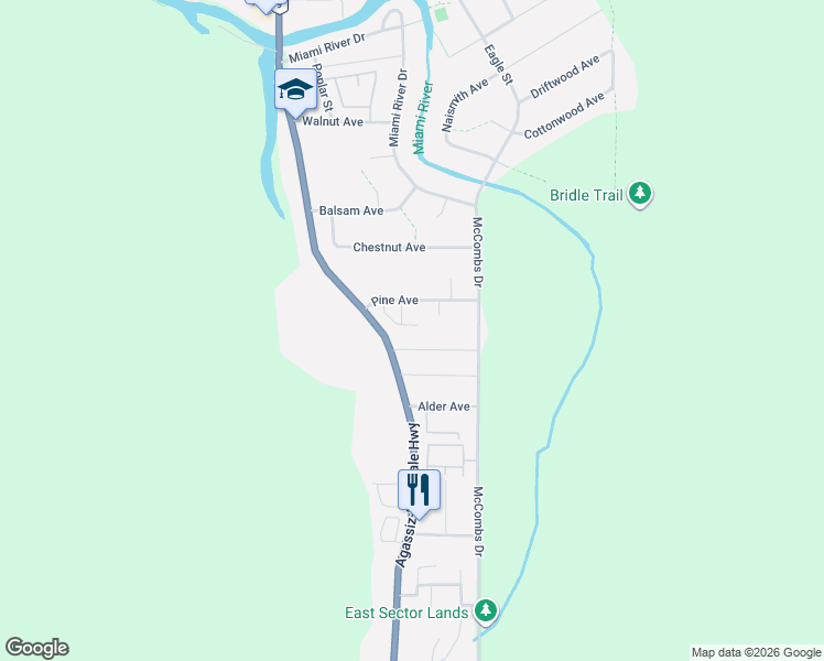 map of restaurants, bars, coffee shops, grocery stores, and more near 386 Pine Avenue in Harrison Hot Springs