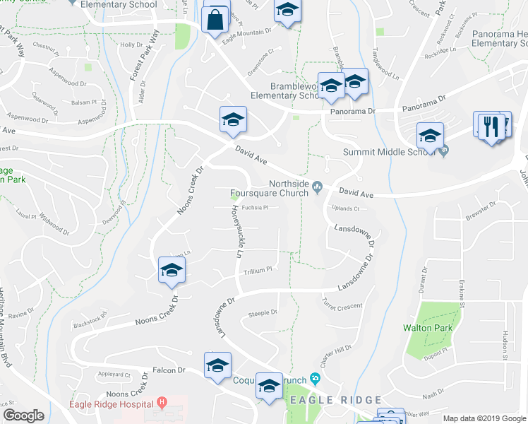 map of restaurants, bars, coffee shops, grocery stores, and more near 2562 Fuchsia Place in Coquitlam