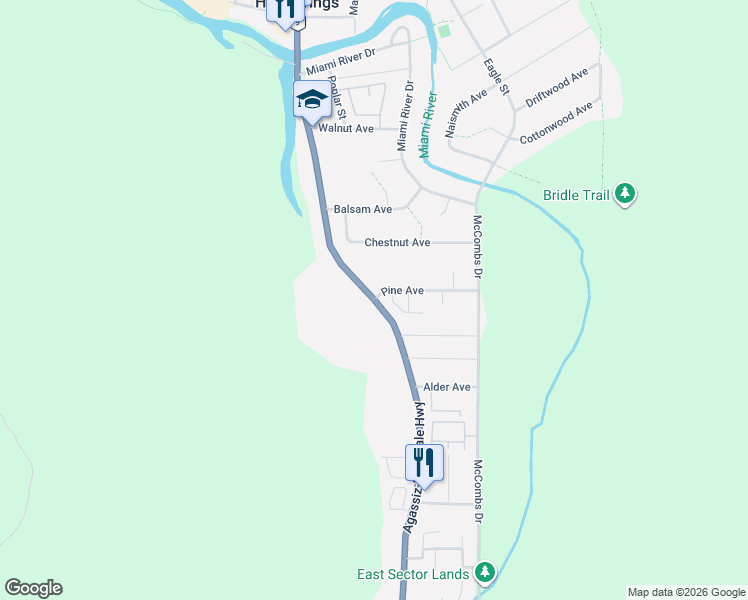 map of restaurants, bars, coffee shops, grocery stores, and more near 640 Hot Springs Road in Harrison Hot Springs