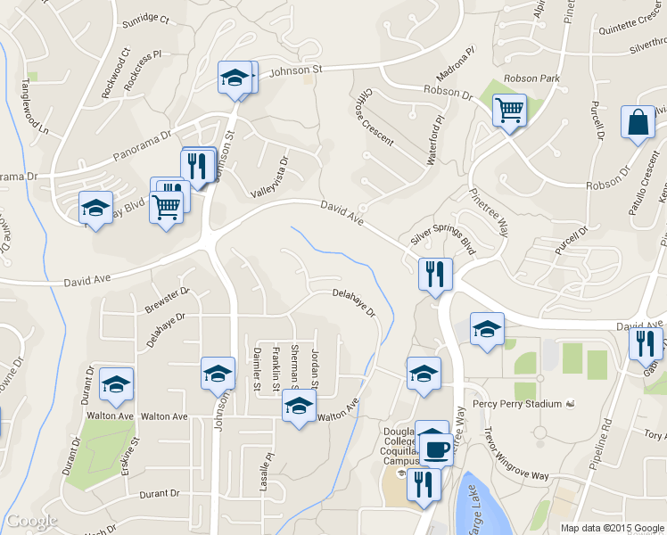 map of restaurants, bars, coffee shops, grocery stores, and more near 2975 Lotus Court in Coquitlam