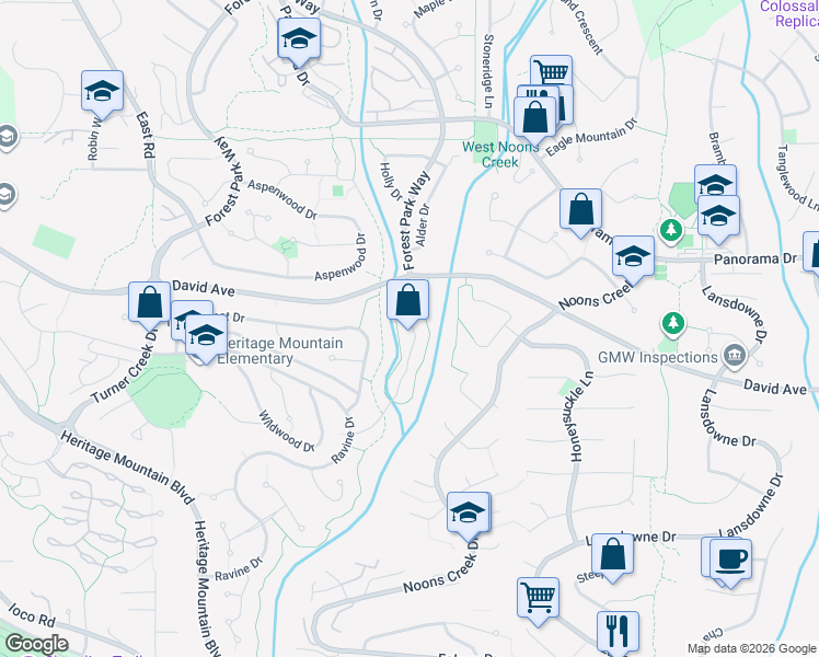 map of restaurants, bars, coffee shops, grocery stores, and more near 37 Deerwood Place in Port Moody