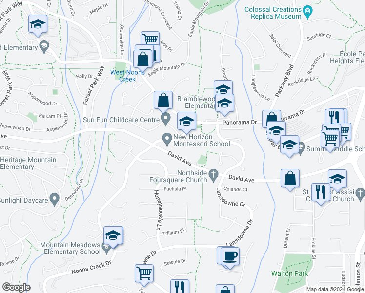map of restaurants, bars, coffee shops, grocery stores, and more near 2666 Shale Court in Coquitlam