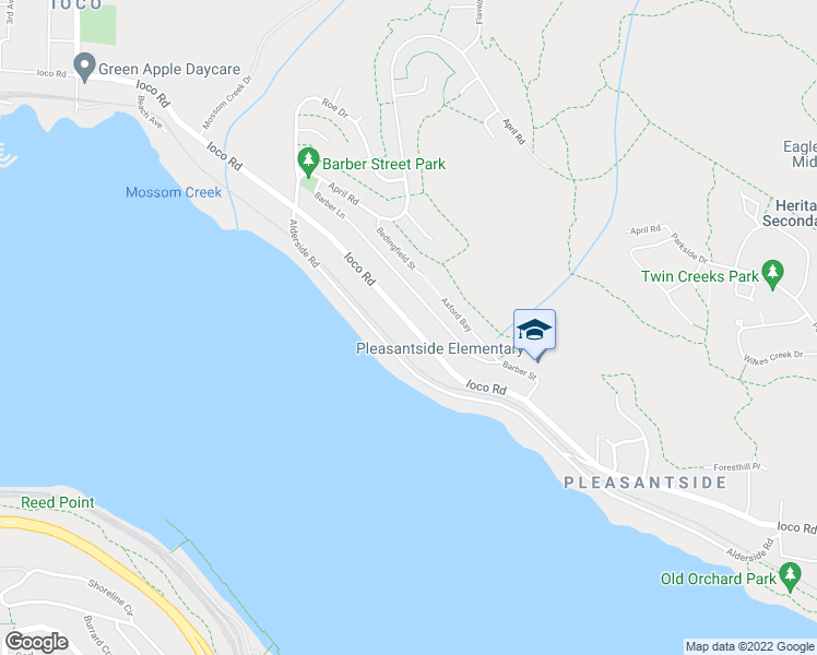 map of restaurants, bars, coffee shops, grocery stores, and more near 1040 Ioco Road in Port Moody