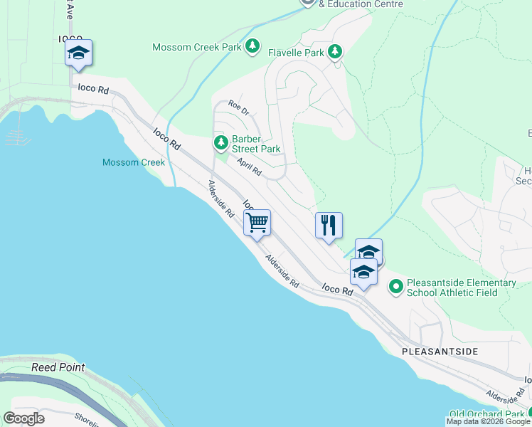 map of restaurants, bars, coffee shops, grocery stores, and more near 1201 Ioco Road in Port Moody