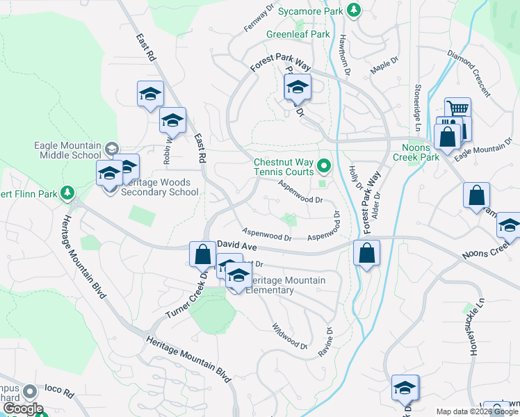 map of restaurants, bars, coffee shops, grocery stores, and more near 10 Cedarwood Court in Port Moody