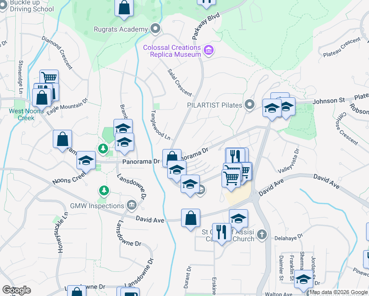 map of restaurants, bars, coffee shops, grocery stores, and more near 1507 Vinemaple Place in Coquitlam