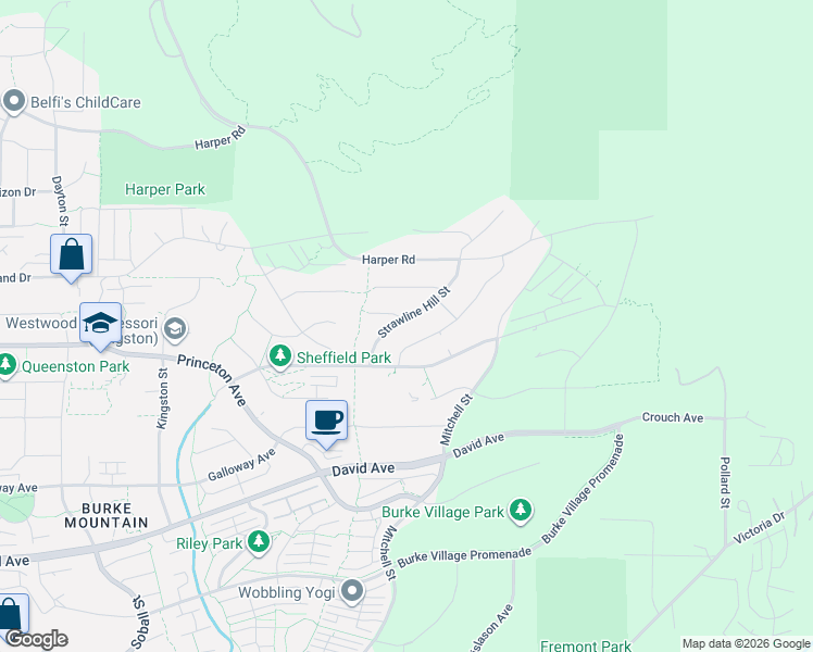 map of restaurants, bars, coffee shops, grocery stores, and more near 1419 Strawline Hill Street in Coquitlam