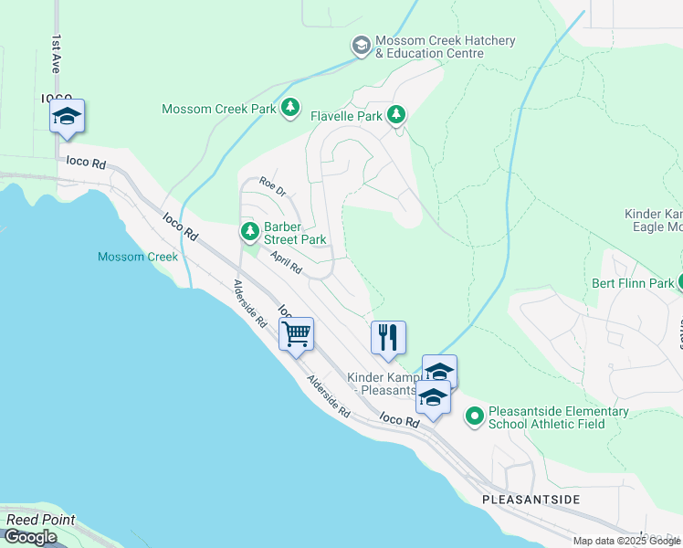 map of restaurants, bars, coffee shops, grocery stores, and more near 3 Crawford Bay in Port Moody