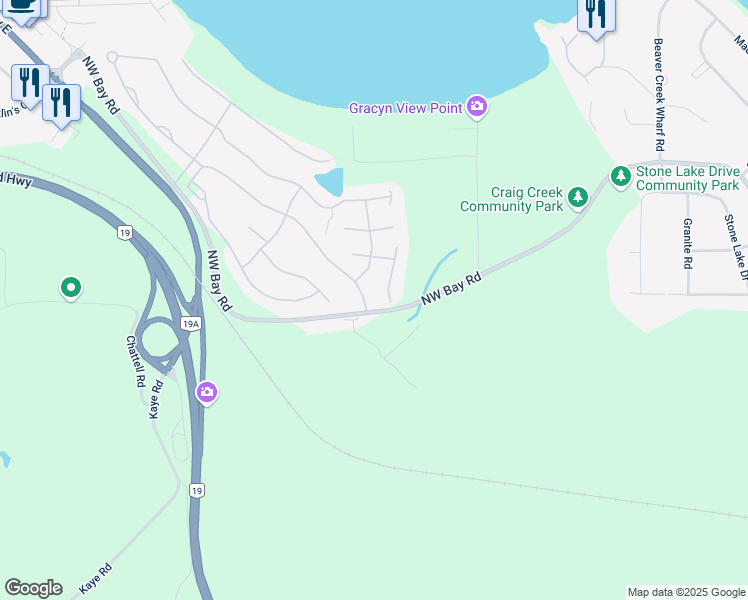 map of restaurants, bars, coffee shops, grocery stores, and more near in Parksville