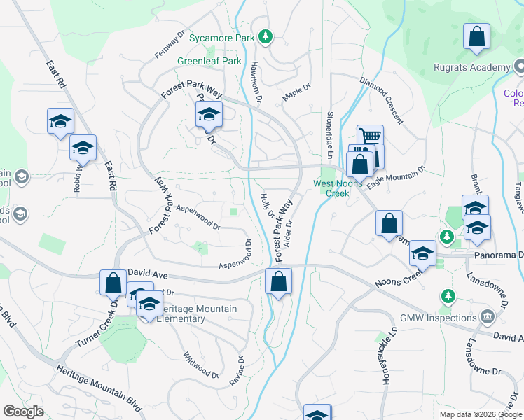 map of restaurants, bars, coffee shops, grocery stores, and more near 75 Holly Drive in Port Moody