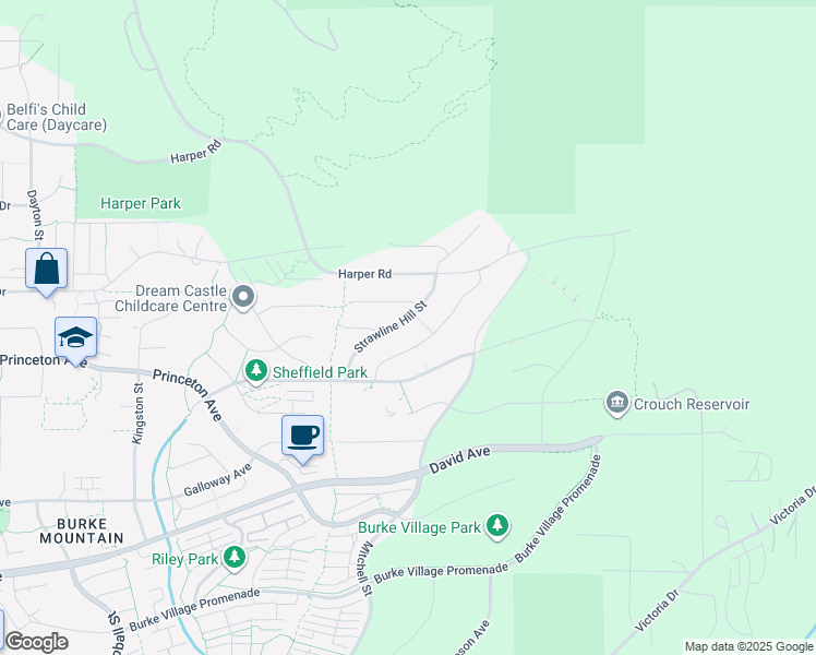 map of restaurants, bars, coffee shops, grocery stores, and more near 1431 Strawline Hill Street in Coquitlam