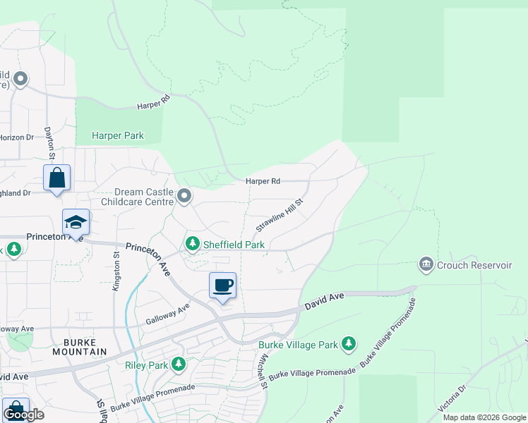 map of restaurants, bars, coffee shops, grocery stores, and more near 3343 Trestle Court in Coquitlam