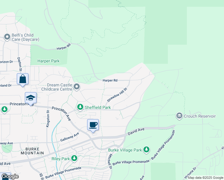 map of restaurants, bars, coffee shops, grocery stores, and more near 3540 Archworth Avenue in Coquitlam
