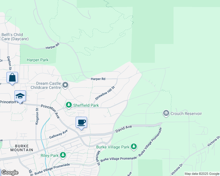 map of restaurants, bars, coffee shops, grocery stores, and more near 3556 Archworth Avenue in Coquitlam