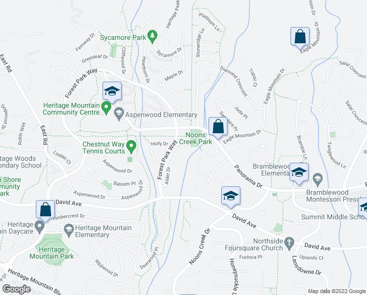 map of restaurants, bars, coffee shops, grocery stores, and more near 28 Alder Drive in Port Moody