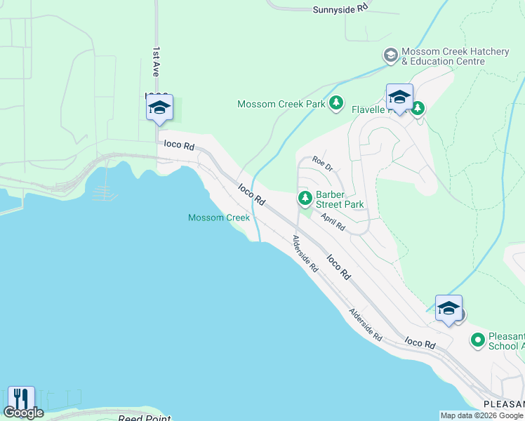 map of restaurants, bars, coffee shops, grocery stores, and more near 1463 Ioco Road in Port Moody