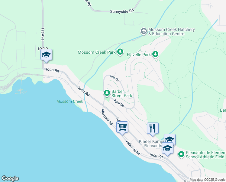 map of restaurants, bars, coffee shops, grocery stores, and more near 14 Symmes Bay in Port Moody