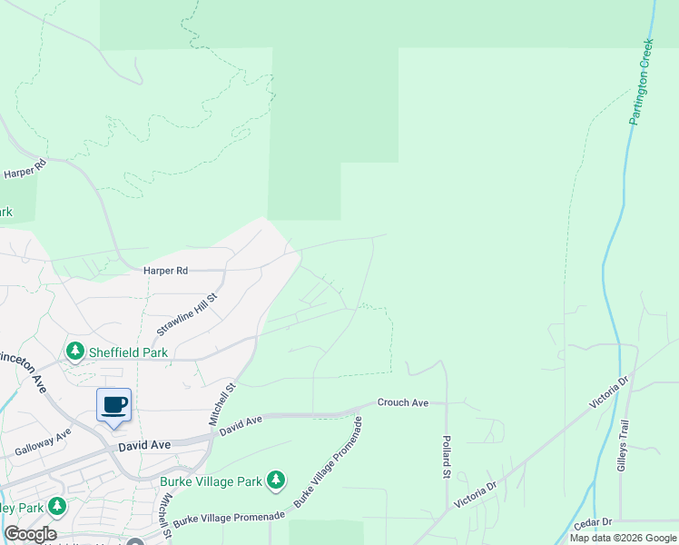 map of restaurants, bars, coffee shops, grocery stores, and more near 3630 Harper Road in Coquitlam