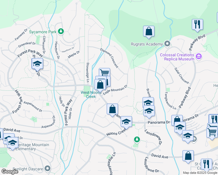 map of restaurants, bars, coffee shops, grocery stores, and more near 1512 Eagle Mountain Drive in Coquitlam
