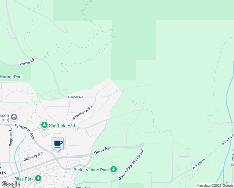 map of restaurants, bars, coffee shops, grocery stores, and more near 3574 Harper Road in Coquitlam