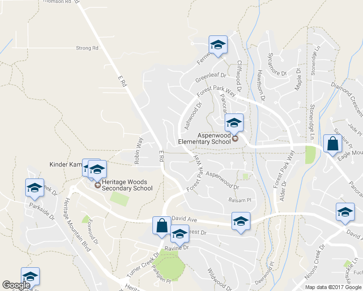 map of restaurants, bars, coffee shops, grocery stores, and more near 15 Forest Park Way in Port Moody