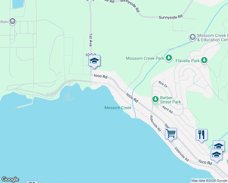 map of restaurants, bars, coffee shops, grocery stores, and more near 1012 Beach Avenue in Port Moody