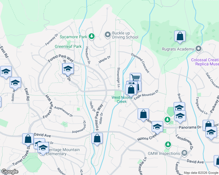 map of restaurants, bars, coffee shops, grocery stores, and more near 3 Maple Drive in Port Moody
