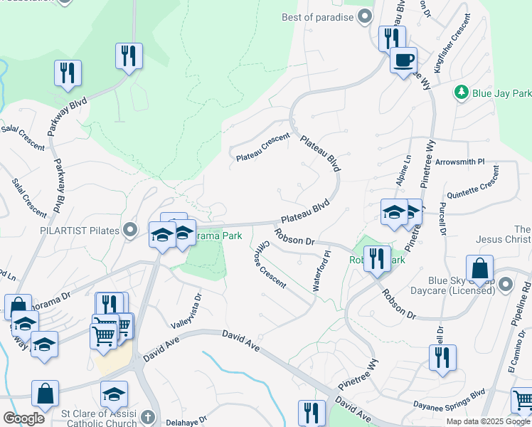 map of restaurants, bars, coffee shops, grocery stores, and more near 1496 Johnson Street in Coquitlam