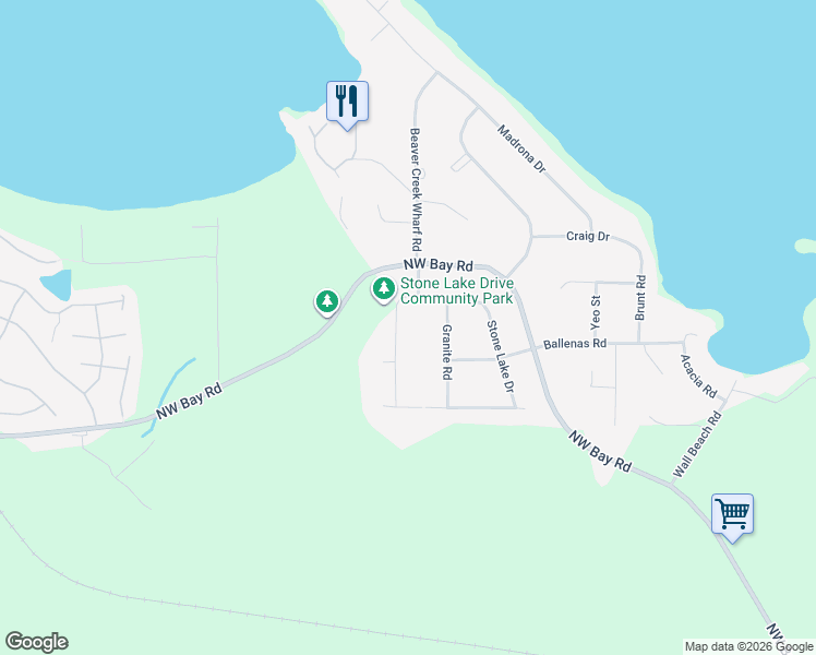 map of restaurants, bars, coffee shops, grocery stores, and more near 1560 Stone Lake Drive in Nanoose Bay