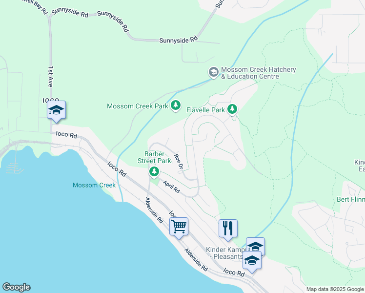 map of restaurants, bars, coffee shops, grocery stores, and more near 7 Bignall Bay in Port Moody