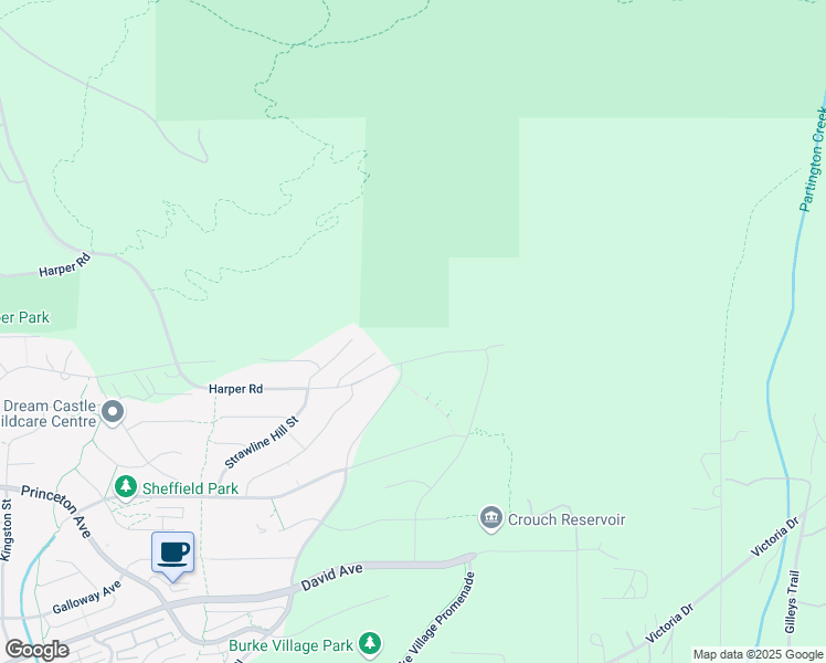 map of restaurants, bars, coffee shops, grocery stores, and more near 3643 Harper Road in Coquitlam