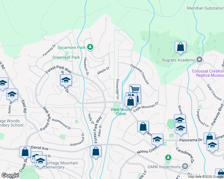map of restaurants, bars, coffee shops, grocery stores, and more near 28 Maple Court in Port Moody