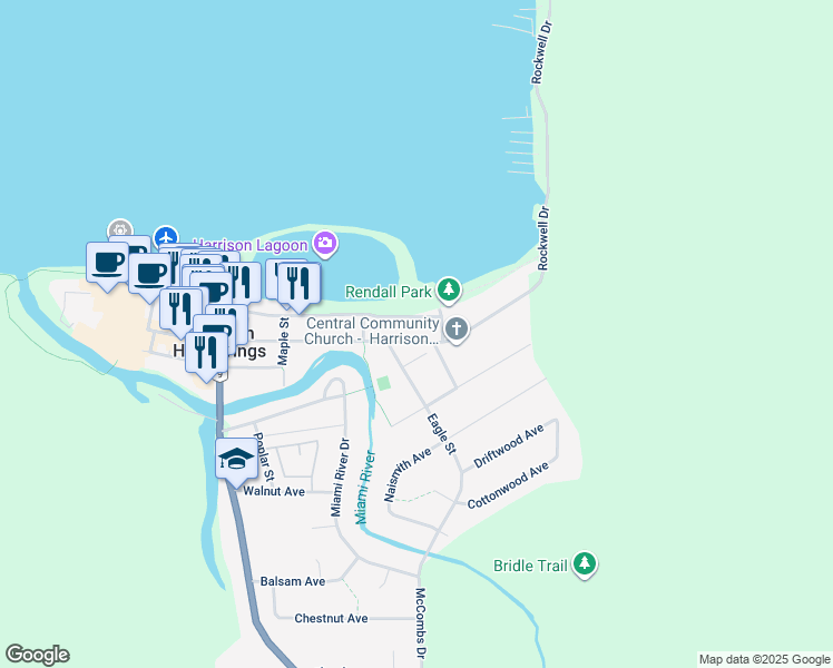 map of restaurants, bars, coffee shops, grocery stores, and more near 470 Esplanade Avenue in Harrison Hot Springs