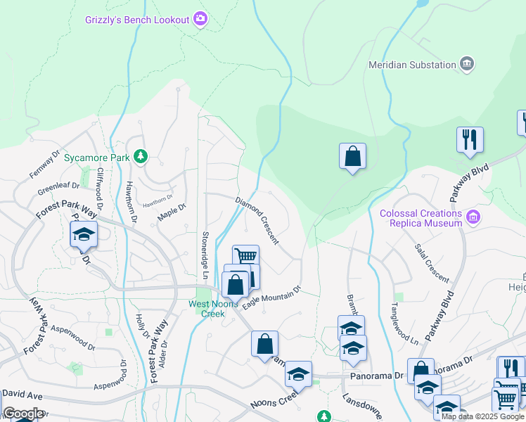 map of restaurants, bars, coffee shops, grocery stores, and more near 2563 Diamond Crescent in Coquitlam