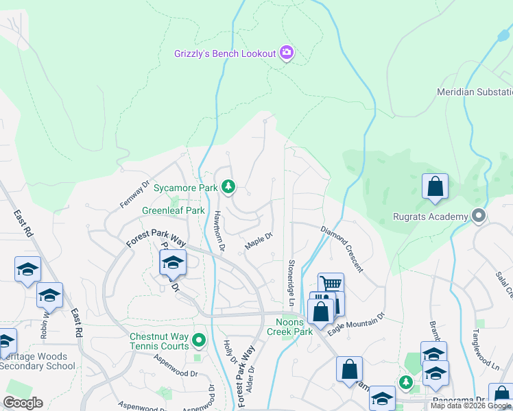 map of restaurants, bars, coffee shops, grocery stores, and more near 108 Sycamore Drive in Port Moody