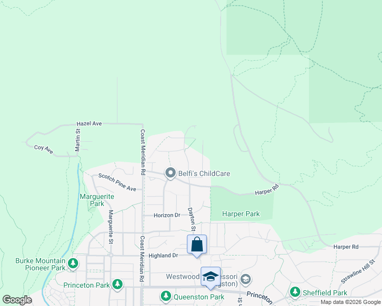 map of restaurants, bars, coffee shops, grocery stores, and more near 1521 Dayton Street in Coquitlam