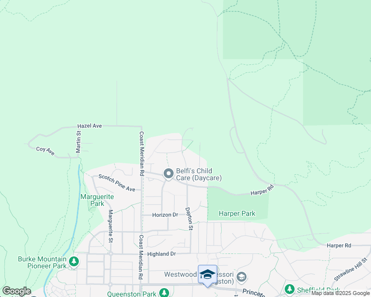 map of restaurants, bars, coffee shops, grocery stores, and more near 1527 Dayton Street in Coquitlam