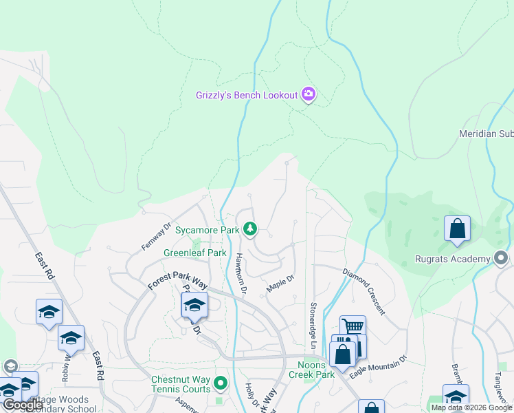 map of restaurants, bars, coffee shops, grocery stores, and more near 164 Sycamore Drive in Port Moody