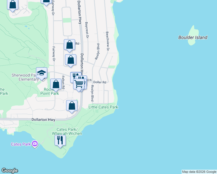 map of restaurants, bars, coffee shops, grocery stores, and more near 524 Lowry Lane in North Vancouver