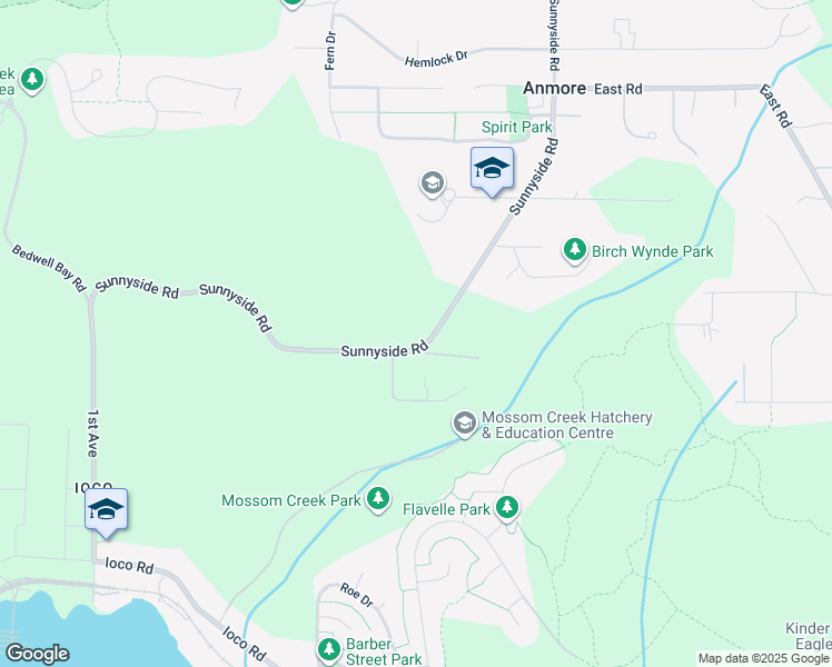 map of restaurants, bars, coffee shops, grocery stores, and more near 2037 Sunnyside Road in Anmore