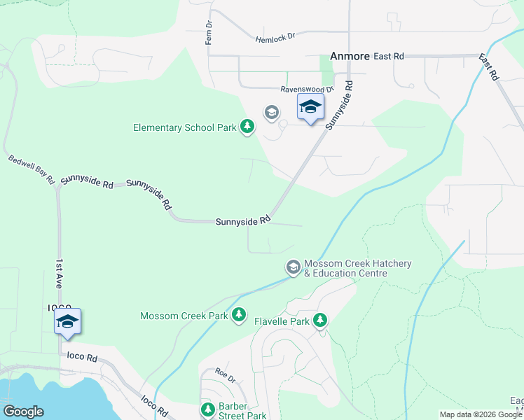map of restaurants, bars, coffee shops, grocery stores, and more near 2037 Sunnyside Road in Anmore