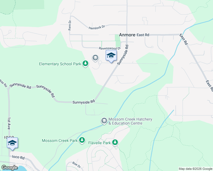 map of restaurants, bars, coffee shops, grocery stores, and more near 2318 Sunnyside Road in Anmore