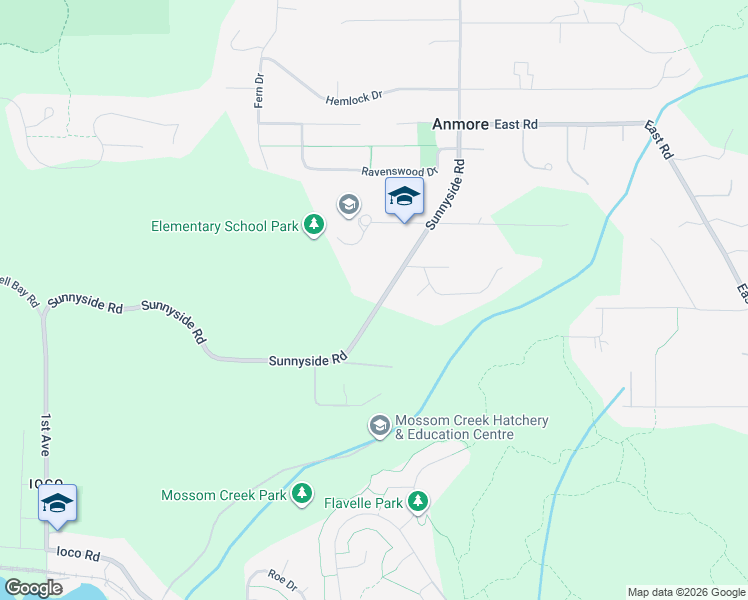 map of restaurants, bars, coffee shops, grocery stores, and more near 2318 Sunnyside Road in Anmore