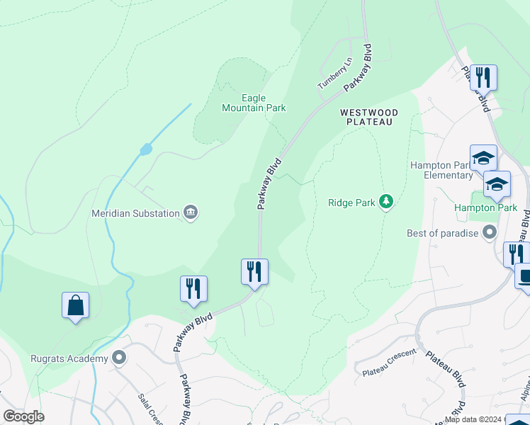 map of restaurants, bars, coffee shops, grocery stores, and more near 1843 Parkway Boulevard in Coquitlam