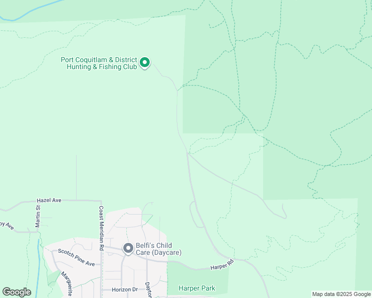 map of restaurants, bars, coffee shops, grocery stores, and more near 3538 Harper Road in Coquitlam