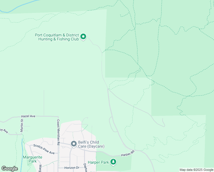 map of restaurants, bars, coffee shops, grocery stores, and more near 3562 Harper Road in Coquitlam