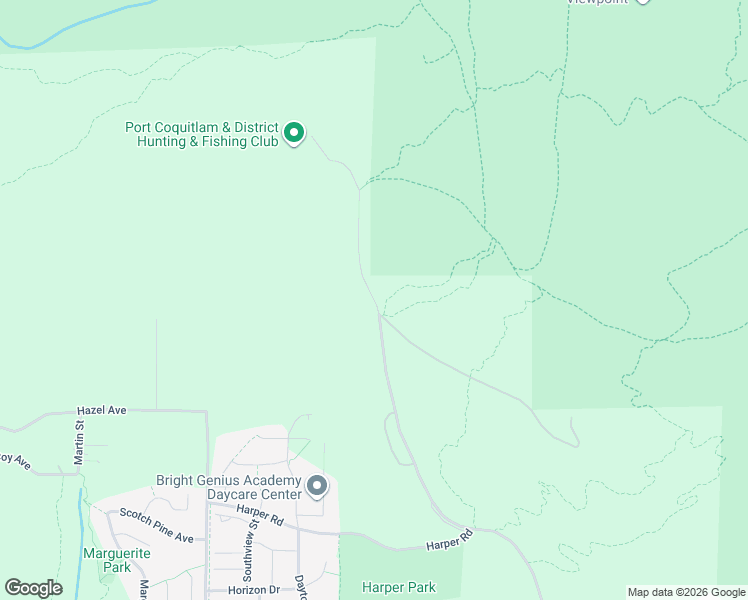 map of restaurants, bars, coffee shops, grocery stores, and more near 3630 Harper Road in Coquitlam